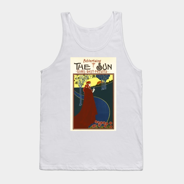 ADVERTISING in THE SUN Gives The Best Results by Louis Rhead Magazine Art Tank Top by vintageposters